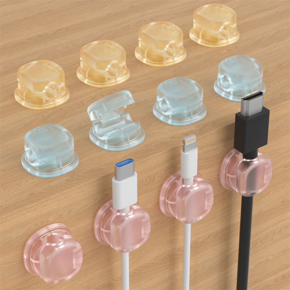 Magnetic Charging Cable - 3 Şeffaf Renkli Manyetik Kablo Düzenleyici,