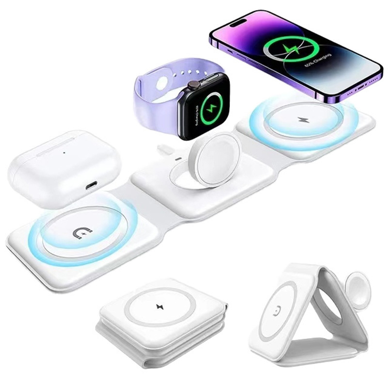 Magnetic Charging Cable - 3'ü 1 Arada Manyetik Katlanabilir Kablosuz