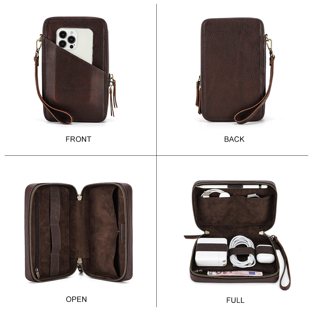 Hakiki deri taşınabilir USB ve - Electronics Gadgets Bag incelemesi ve fiyatı