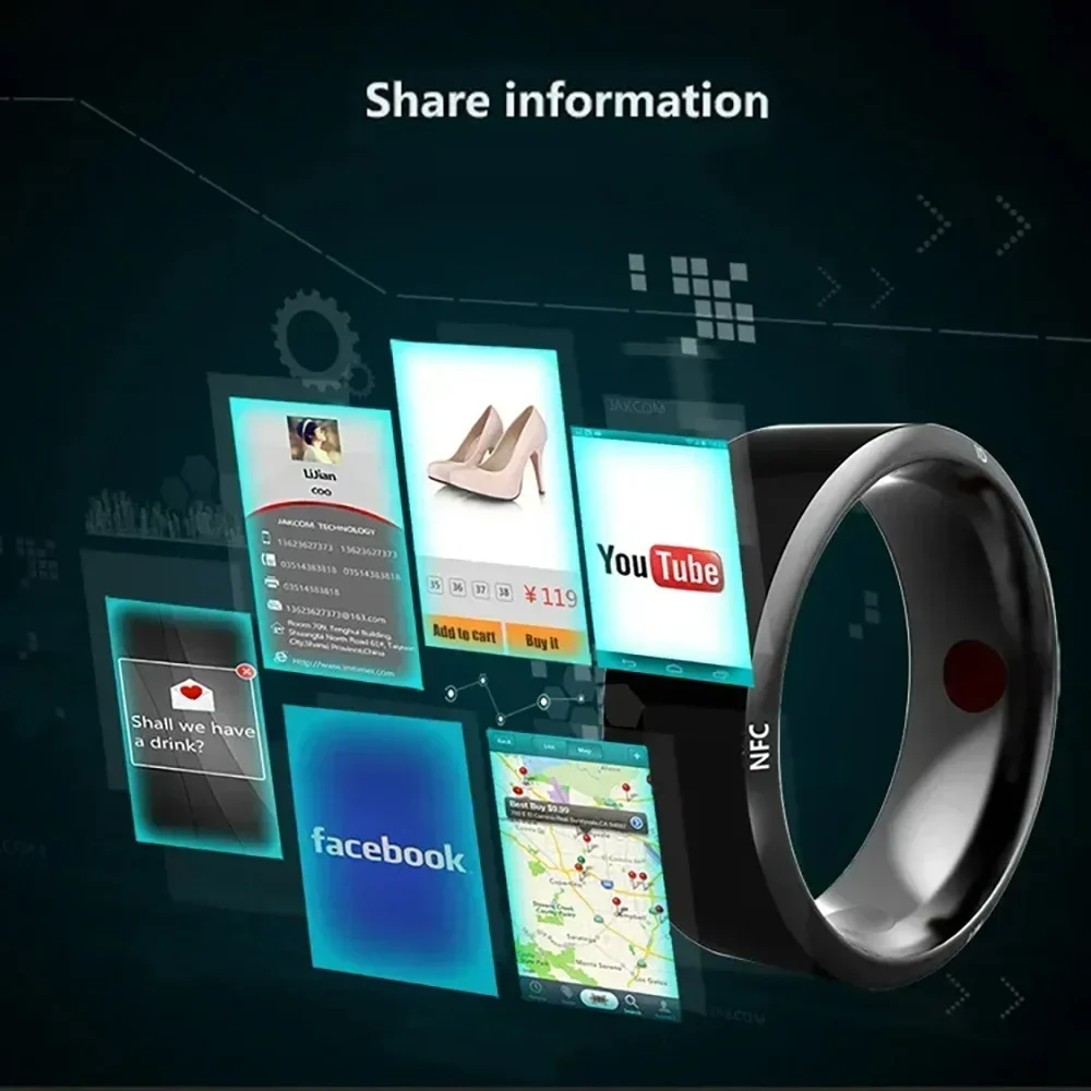 Moda NFC kontrolü akıllı yüzük - Nfc Tag Programmable incelemesi ve fiyatı